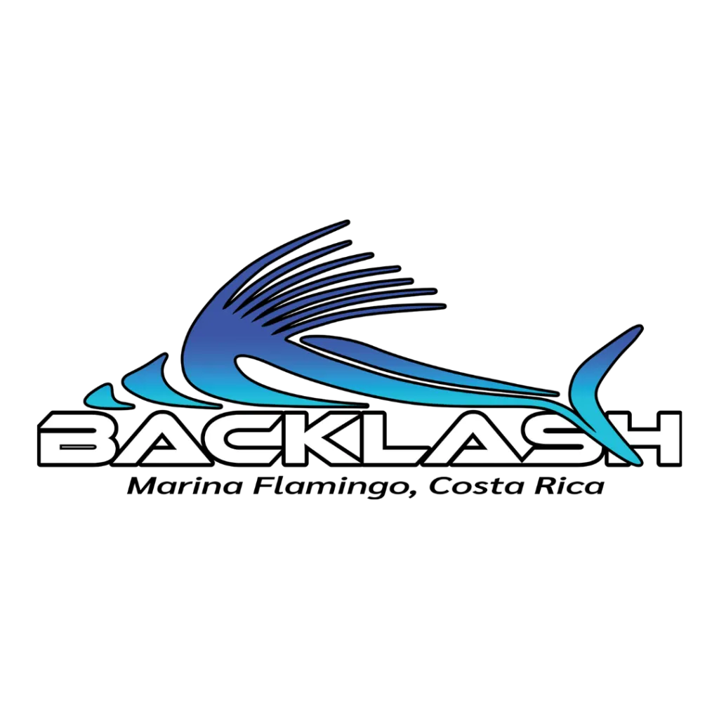 A blue and white logo.